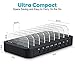 8 Ports USB Charging Station, Sheoolor 60W 12A Charging Dock Desktop Organizer with iSmart Technology for iPhone iPad Samsung Smartphone Tablet and Multiple Devices-Black (Cables Included)