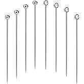 Cocktail Picks 8 PCS Cocktail Skewers Reusable Martini Picks Stainless Steel Toothpicks for Appetizers Cocktail Sticks for Co