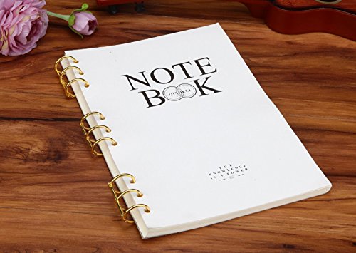 Aimeio 2Pcs DIY Planner Spiral Loose Leaf Binder Ring Stainless Steel Clip Fill Paper Notebook Folder Accessories,1.18 inch - Thumbnail 6