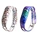 Vetoo Replacement Bands for Fitbit Flex,Hollowed Silicone Bracelet Wristband Accessory,Pack of 2,Galaxy & Owl Pattern