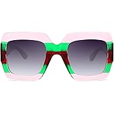 STORYCOAST Oversized Square Sunglasses Womens Retro Shades Luxury Big Sun Glasses UV400 Protection S0178