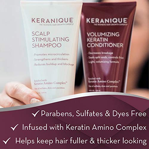 Keranique Keratin Shampoo and Conditioner Set for Fine Hair, Thinning