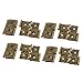 uxcell 46mmx54mm Retro Style Double Acting Folding Screen Hinge Bronze Tone 8pcs