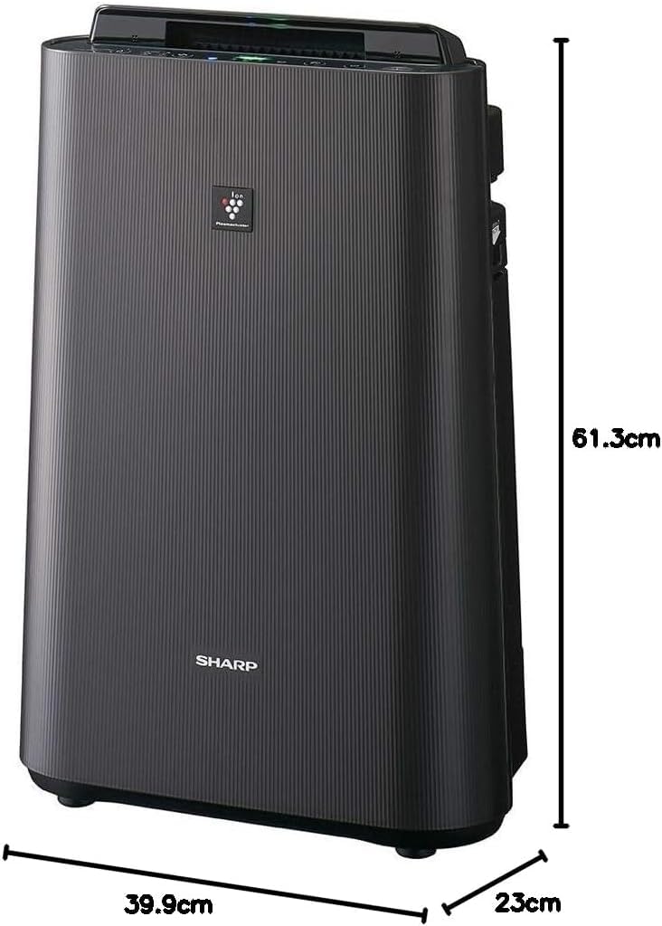 Sharp KC-J50C-H Air Purifier, Plasmacluster 7000, Thin Design, Pollen, Static Control, PM2.5 Compatible, Includes 3 Disposable Pre-Filters, Air Purifier, 23 Tatami Mats, Humidification Amount, 16.9 fl