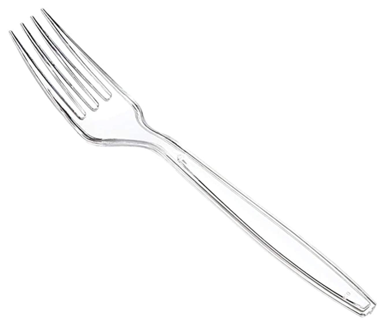 50 Clear Plastic Forks Strong Heavy Duty (Washable & Reusable)