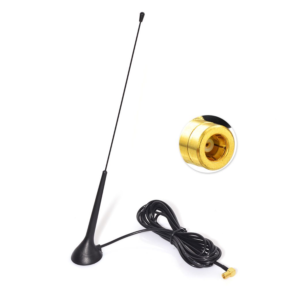Eightwood DAB Car Aerial SMB Adapter DAB Car Radio Aerial Antenna Magnetic Base RG174 Cable 300cm Compatible for FM Radio Blaupunkt Beat Technisat Pioneer Kenwood Alpine JVC