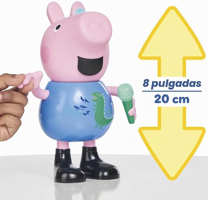 , George canta e faz piadas, figura de 20 cm, brinquedo musical com mais de 50 sons e canções, brinquedos para pré-escolares para meninas e rapazes a partir dos 3 anos - versão espanhola