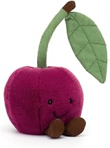 Jellycat Amuseables Cherry Soft Toy Magenta Fur EN71 Safe 12cm view 1