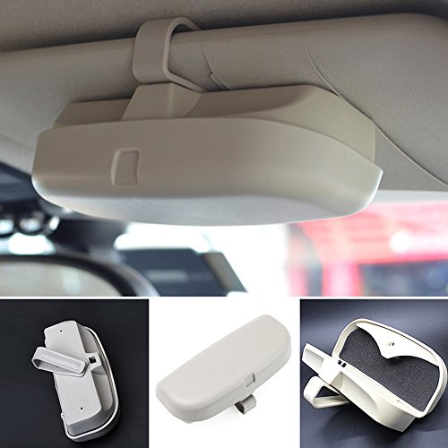 Glasses Holder for Car Sun Visor,Universal Car Sunglasses Eyeglasses Case Storage Box Organizer(gray)