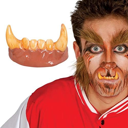 JCHPRODUCTS Teeth with Wolfman Fangs Werewolf Monster Halloween Fancy Dress Party Item