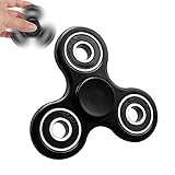 Hand Spinner, Fingers Entertainment, Finger Toy Stress Reducer - Perfect for ADD, ADHD, Anxiety, and Autism Adult Children, Black
