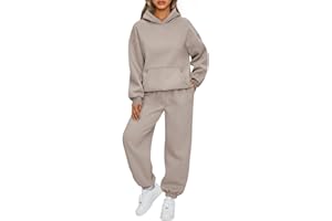 AUTOMET Womens 2 Piece Outfits Lounge Hoodie Sweatsuit Sets Oversized Sweatshirt Baggy Fall Fashion Sweatpants with Pockets