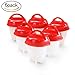 Urbanviva Silicone Egg Cooker 6 Packs, Hard & Soft Boiled Maker, Egg Cups, Boiler Eggs without the Shell, BPA Free, Non Stick