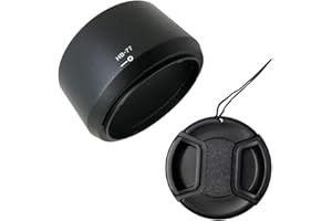 HB-77 Lens Hood & 58mm Lens Cap Compatible for Nikon AF-P DX NIKKOR 70-300mm f/4.5-6.3G ED Lens (1+1 Pack)
