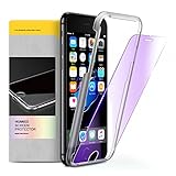 iPhone X Screen Protector,Humixx 2.5D HD Hard Touch Edge Crystal Clear Tempered Glass Screen Protector Full Coverage for Apple iPhone X 5.8 inches (7P Anti Blue Light)