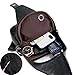 Alena Culian Sling Backpack Men Leather Chest Bag Crossbody Shoulder Bag For Men(black)