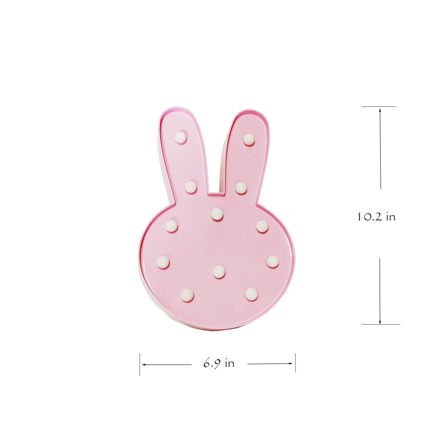 Cherir 3d Cloud Rainbow Unicorn Lamp Sign Night Light Nursery Light Children S Bedroom Decorate Led Lamp Kids Room Decor For Children Pink Bunny