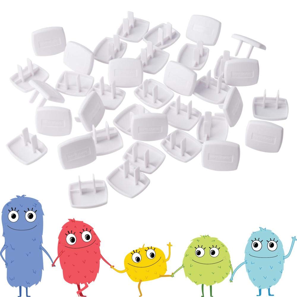 Toddleroo by North States - Plug Protectors for Baby Proofing Outlets: Child Proof Outlet Covers - 36 Pack - Soft White