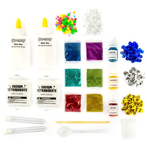 SLIMYGLOOP Laboratory by Horizon Group USA - Mix & Create 5 DIY Fun Gooey, Stretchy, Squishy, Putty Creations by Adding Sparkle, Color, Glitter, Beads, Confetti& More