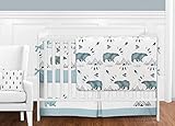 Sweet Jojo Designs 9-Piece Bear Mountain Watercolor Baby Boy Crib Bedding Set with Bumper s