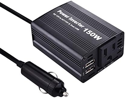 Cooolbuy 150W Car Vehicle Power Inverter DC 12V to 110V AC Converter with Dual USB Charger