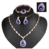 Aioverun Plated necklace earrings bracelet ring act the role ofing is tasted suit Europe and the United States 18 k jewelry 4 times