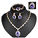 Aioverun Plated necklace earrings bracelet ring act the role ofing is tasted suit Europe and the United States 18 k jewelry 4 times