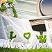 Mrs & Mr Sign Sweetheart Table Decorations - Letters for Wedding Photo Props, Party Banner Decoration (White)