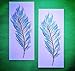 Blue Feather Temporary Tattoo - Feather Accessory - Feather Body Art - Set of 2