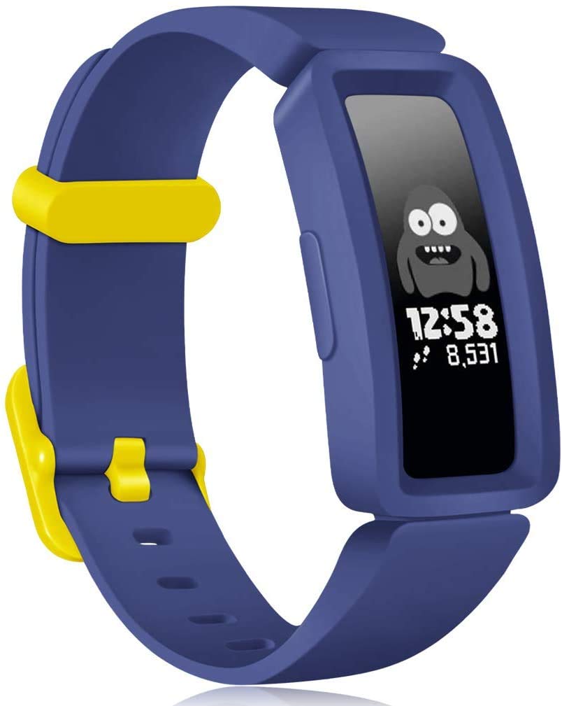 Wepro Compatible with Fitbit Ace 2 Strap/Fitbit Inspire Strap, [Full Protective] Soft Silicone Sprot Replacement Wrist Bands for Fitbit Ace 3/Inspire (HR) Girls Boys - Night Sky