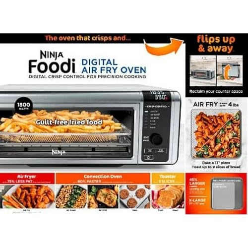 Ninja SP080 Foodi Digital Air Fry Countertop Oven with 6-in-1
