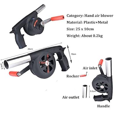Fbest Outdoor Cooking BBQ Fan Air Blower For Barbecue Fire Bellows Hand Crank Tool for Picnic Camping stove accessories