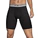 Champion Men's Tech Performance Long Leg Boxer Brief, Black, Large