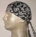 JellyBeadZ Brand Water Bead Hydrating, Cooling Doo Rag, Head Scarf Cap - Navy Blue Bandana Pattern