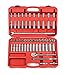 TEKTON 1/2-Inch Drive Socket Set, Inch/Metric, 6-Point, 3/8-Inch - 1-Inch, 10 mm - 24 mm, 58-Piece | 13201