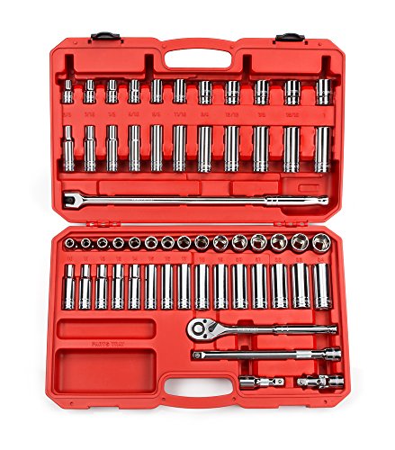 Tekton 1/2-inch drive socket set, inch/metric, 6-point,…