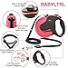 Babyltrl Retractable Dog Leash, 360° Tangle-Free Dog Leashes for Medium and Large Dogs up to 110lbs, 16ft Chew-Proof Reflective Nylon Cord with Anti-Slip Handle, One-Handed Brake, Pause, Lock