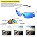 Torege Men's Sports Style Polarized Sunglasses For Cycling Running Fishing Driving Golf Unbreakable Al-Mg Metal Frame Glasses M291 (Sliver&Blue lens)