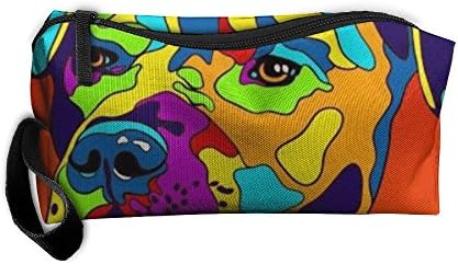 FGVXCW Cosmetic Bag Multi-Color American Pit Bull Terrier Brush Pouch Makeup Bag Zipper Wallet Handbag Carry Case Pen Organizer Wristlet Holder