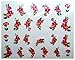 Ottery Seductive Flowers Nail DIY Art Stickers Water Transfers Decals Nail Art Sticker Tip Decal Manicure