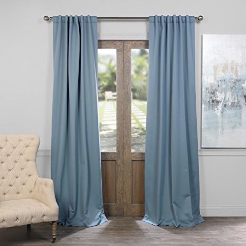 Half Price Drapes BOCH-184220-84 Blackout Curtain, Poseidon Blue, 50 x 84 by Half Price Drapes