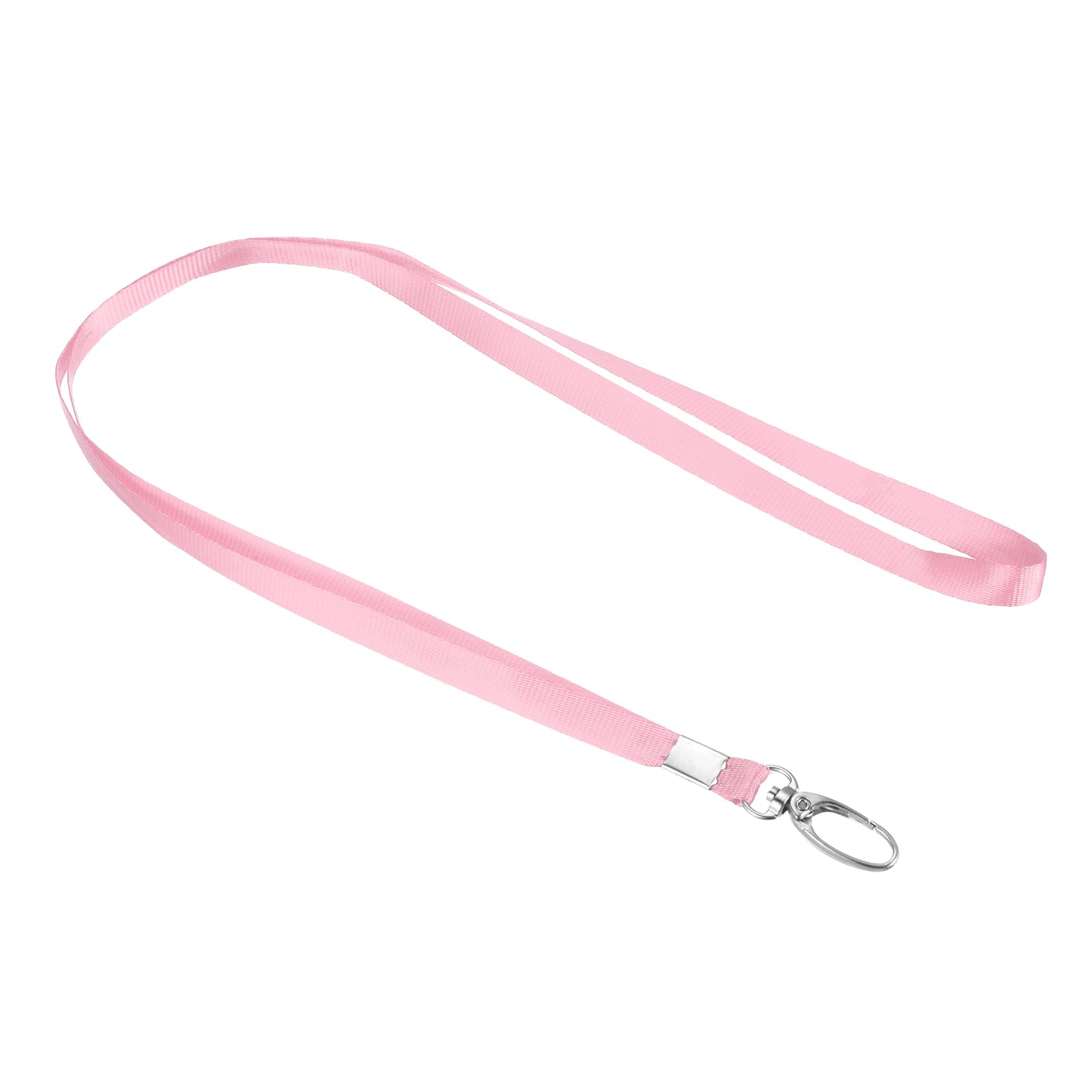 PATIKIL Neck Lanyards, 20 Pack Polyester Flat Strap Lanyard with Clip Swivel Hook for Office Id Badges Key Chains, Pink