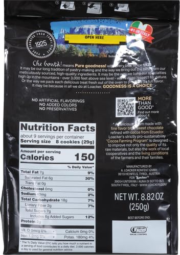 LOACKER WAFER QUDRTNI DRK CHOC 25 8.82OZ