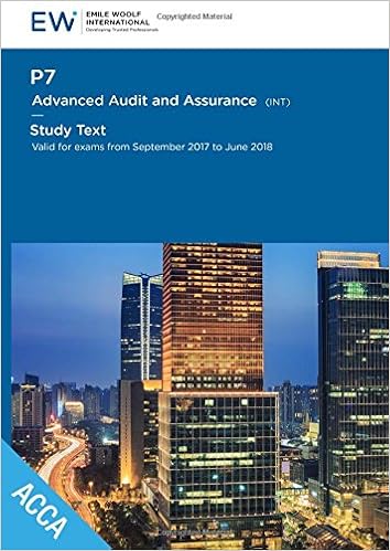 Acca P7 Int Advanced Audit Assurance Study Text 2017 18 Woolf International Emile Woolf International Emile 9781848436824 Amazon Com Books