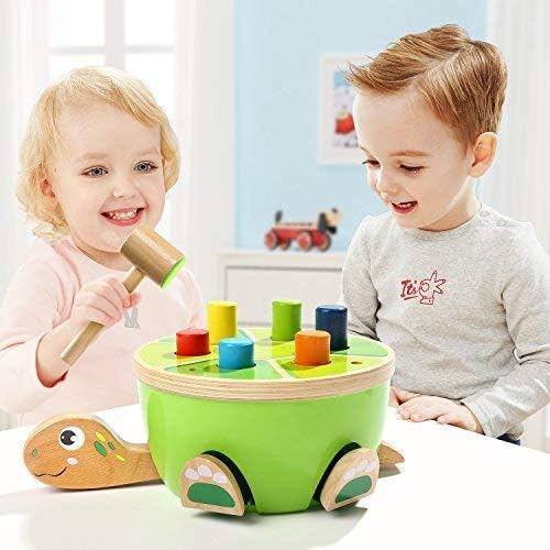 TOP BRIGHT Wooden Hammer Toy for 2 Year Old Boy Girl Present, Pop Up Toys for Babies 24 months - Image 5