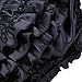 ACSUSS Men's Shiny Satin Frilly Thong Sissy Crossdress Bloomer Ruffled Skirted Panties Type A Black X-Large