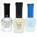 3 Kleancolor Nail Polish Madly Matte High Shine Top Coat Set Lacquer + FREE EARRING