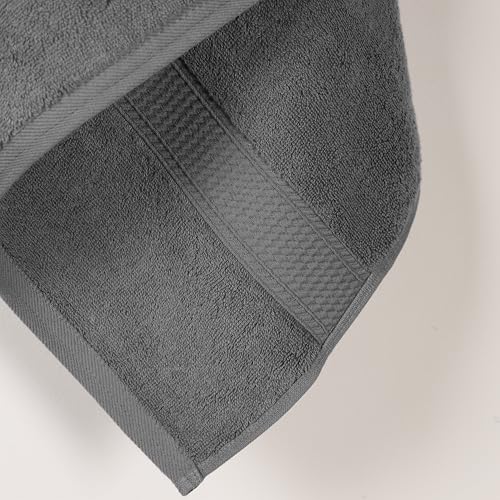 Superior - 900 g/m2 Cotton Bath Towel Set, Charcoal Color, 2 Pieces