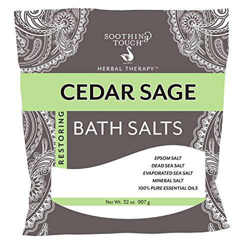 Soothing Touch Bath Salts Pouch, Cedar Sage, 32 Ounce
