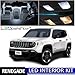 LEDpartsNow Interior LED Lights Replacement for 2015-2017 Jeep RENEGADE Accessories Package Kit (11 Bulbs), WHITE